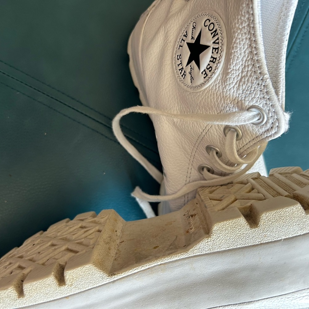 Converse Leather White Sneakers - Picture 2 of 4